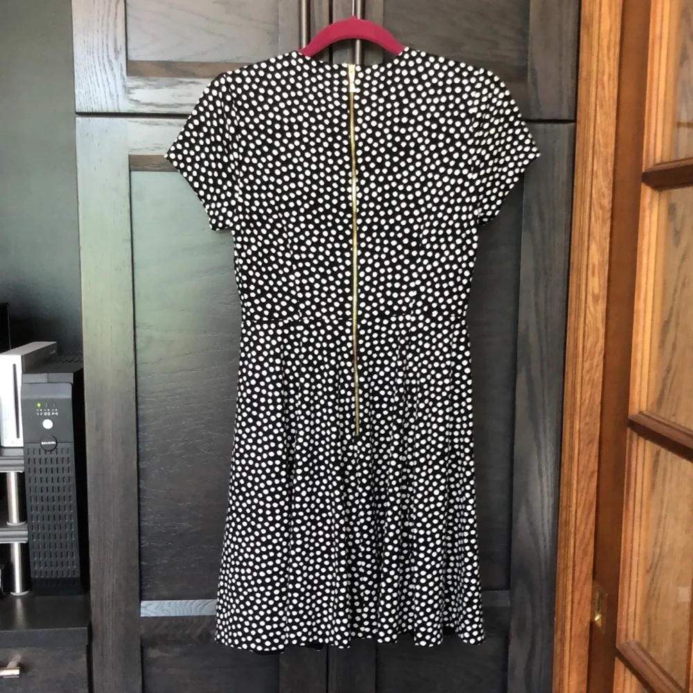 kate spade Black and White Polka Dot Midi Dress